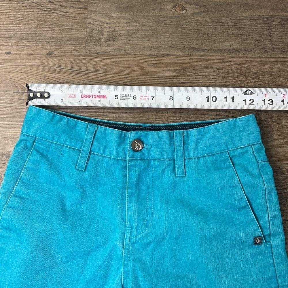 Volcom Boys Teal Aqua Corpo Class Shorts, size 10 - Picture 4 of 8